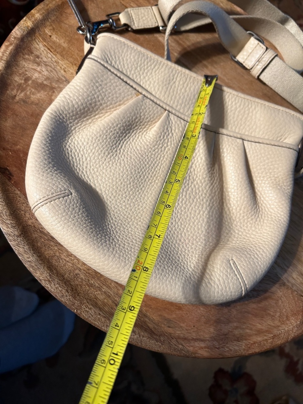 Coach Cream Pebbled Leather Shoulder Crossbody - Picture 7 of 8